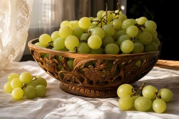 Guia Completo das Uvas: Benefícios, Tipos e Saúde 2 Uvas deliciosa em uma cesta recheada